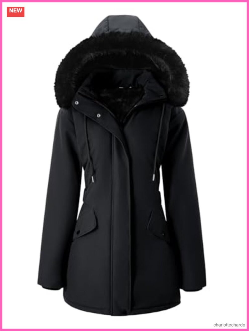 Womens Long Puffer Coat Thicken Warm Fleece Lined Jacket
